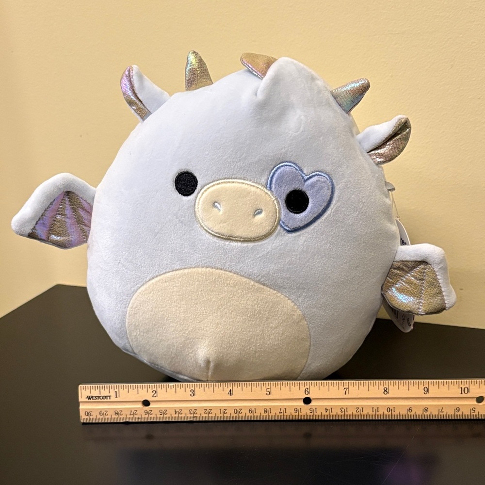 2 Squishmallows Blue and Cream Dragon Stuffed Animal
